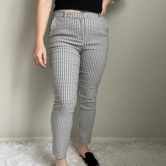 Rachel Zoe Black and White Check Pants Size 6 - Picture 1 of 8